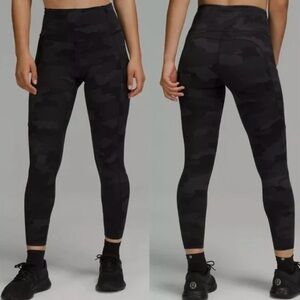 Lululemon Fast and Free Heritage Camo 25” Leggings
